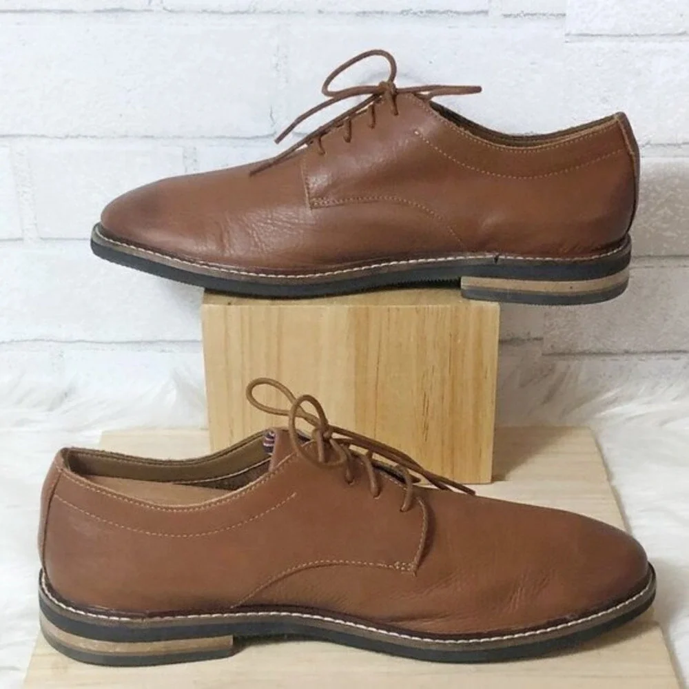 Bostonian‎ Commonwealth Dezmin Plain Oxford Dark Tan Leather Men's Size 9M